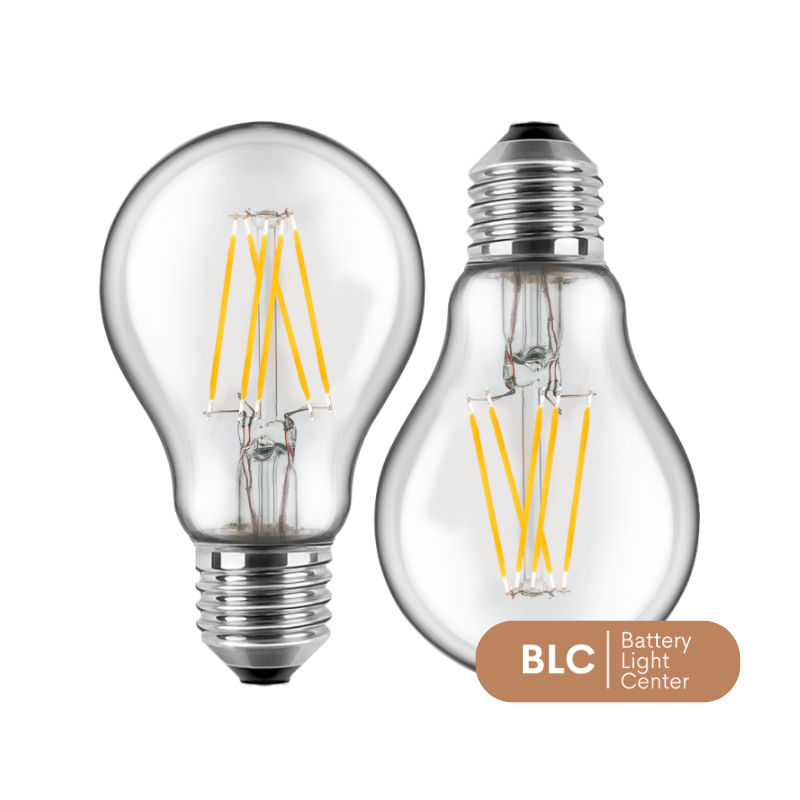 48451 | LED Filament Lampe Birnform 7 Watt | warmweiß | E27 | klar | Doppelpackung
