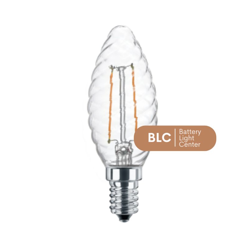 49086 | LED Filament Lampe Kerzenform 4,5 Watt | warmweiß | E14 | klar | gedreht